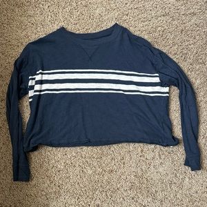 Navy cropped long sleeve
